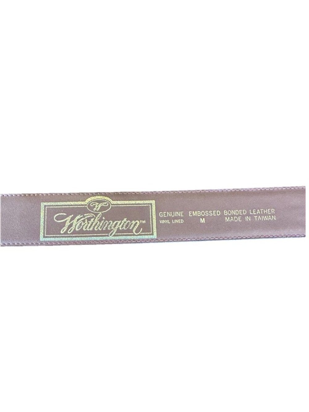 Worthington Vintage Leather Blend Gold Buckle 80s Style